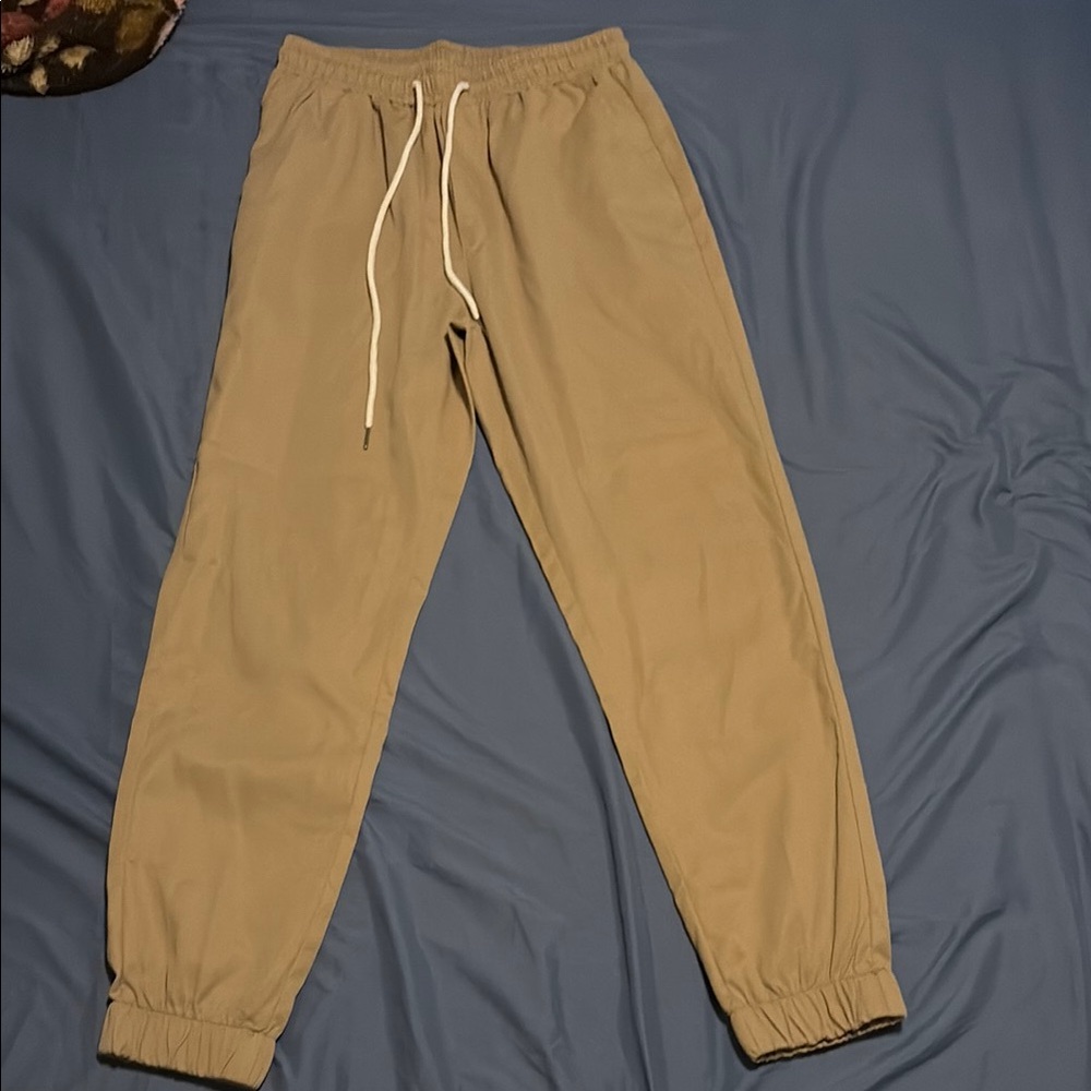 Men's Tan Jogger Pants
